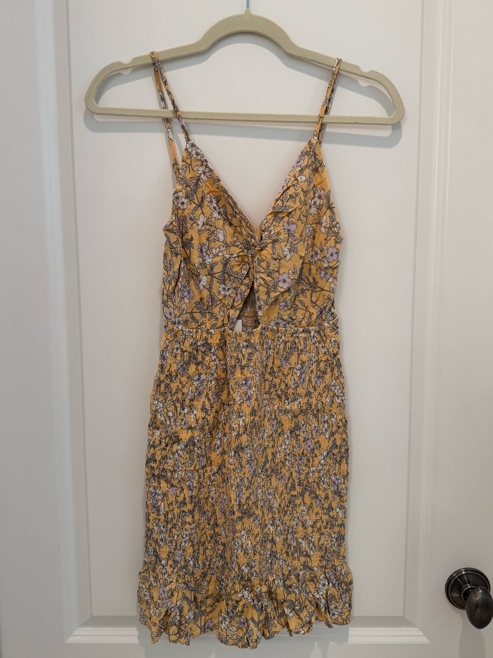 Promesa Yellow Floral Tie-Front Sundress NWT